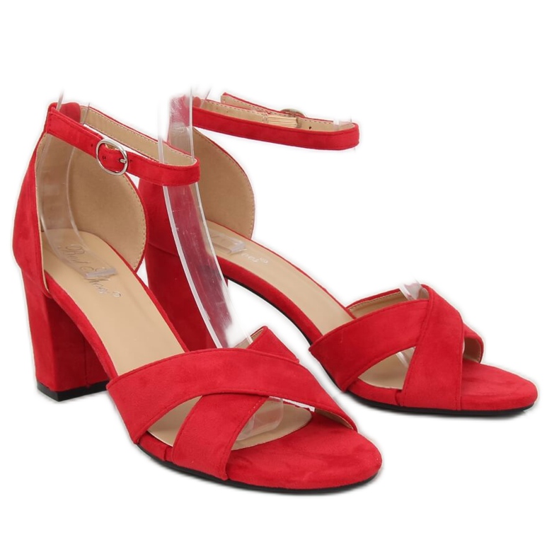 Crvene FH-3M26 Crvene sandale na stupu crvena 1