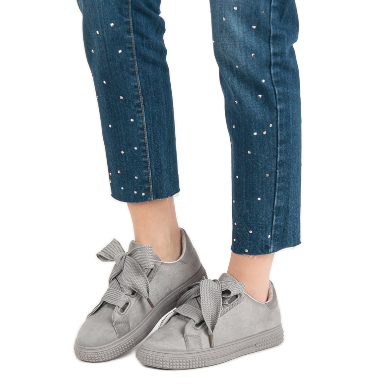 Bella Paris Sportske cipele od antilopa siva 1