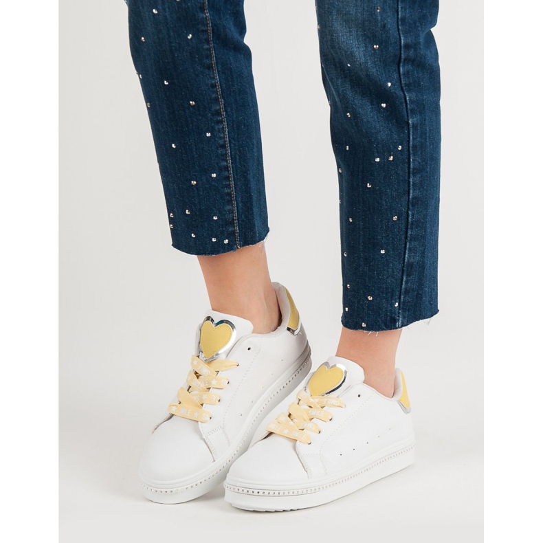 Sportske cipele na vezanje bijela 2