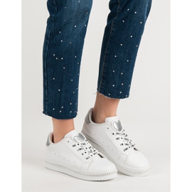 Sportske cipele na vezanje bijela 2