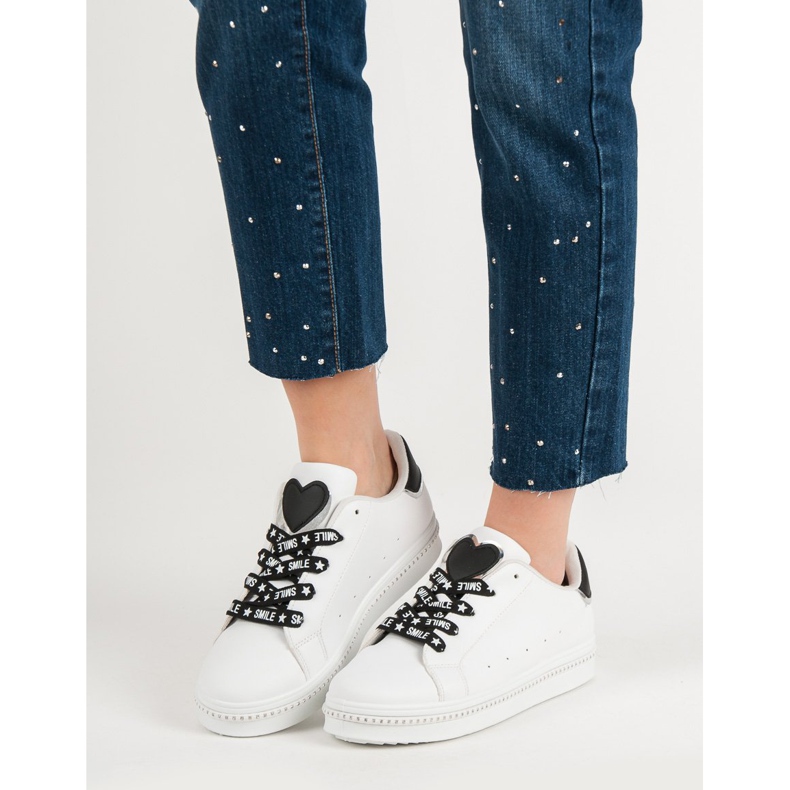 Sportske cipele na vezanje bijela 1