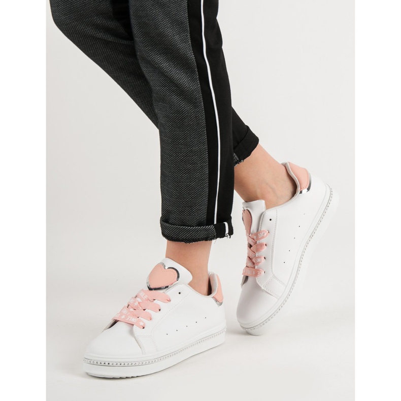 Sportske cipele na vezanje bijela 2