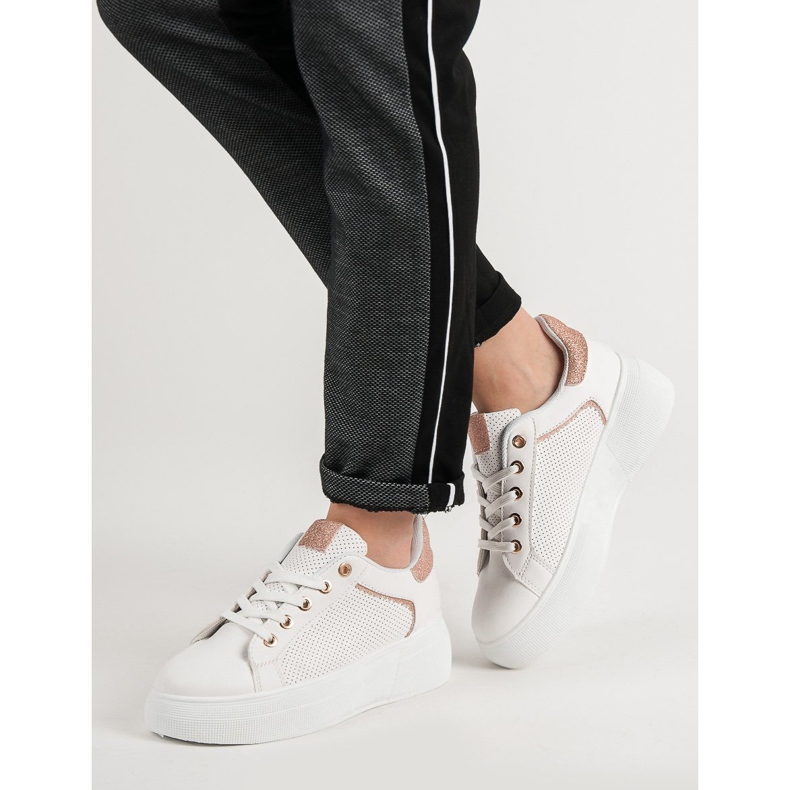 Sportske cipele sa sjajem bijela 2