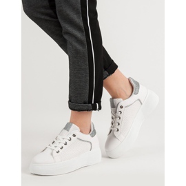 Sportske cipele sa sjajem bijela 2