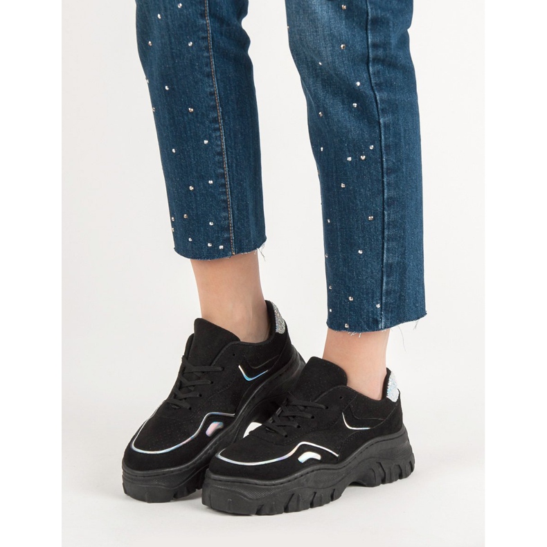 Modne crne tenisice crna 2