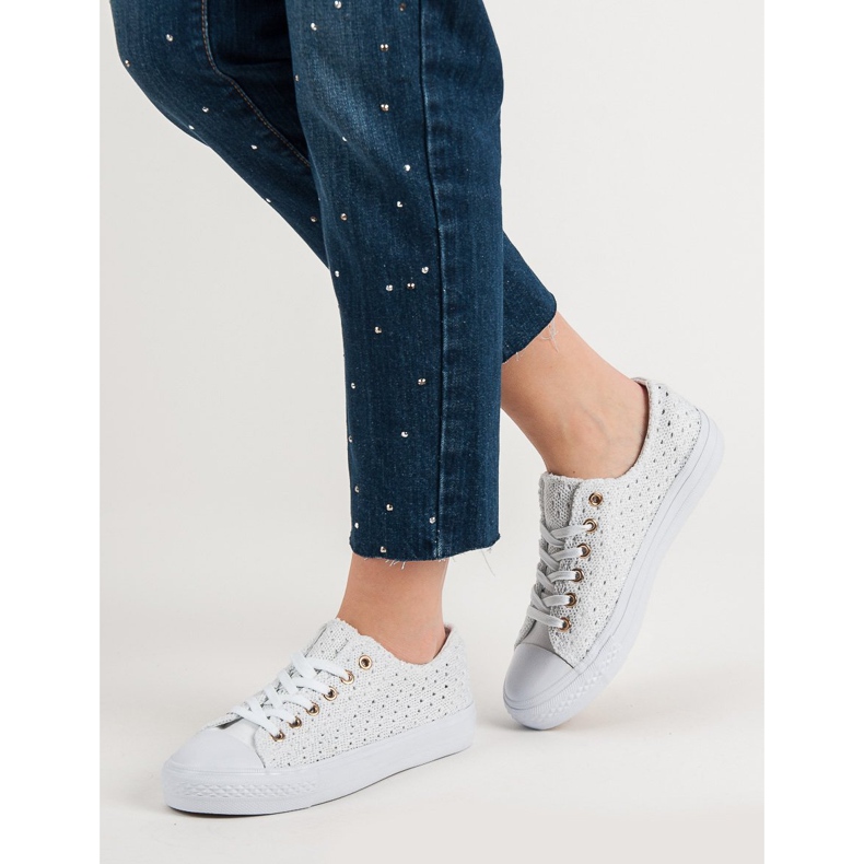Bijele tenisice od tekstila bijela 2