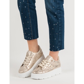 Zlatna obuća na platformi zlatni 2