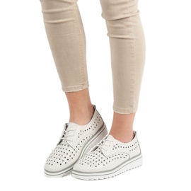 Kylie Kožne ažurne cipele bijela 2