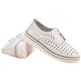 Kylie Kožne ažurne cipele bijela 1