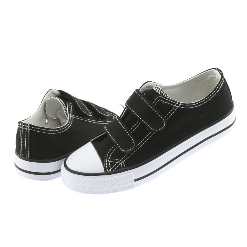 Crne Atletico tenisice na čičak bijela crna 4