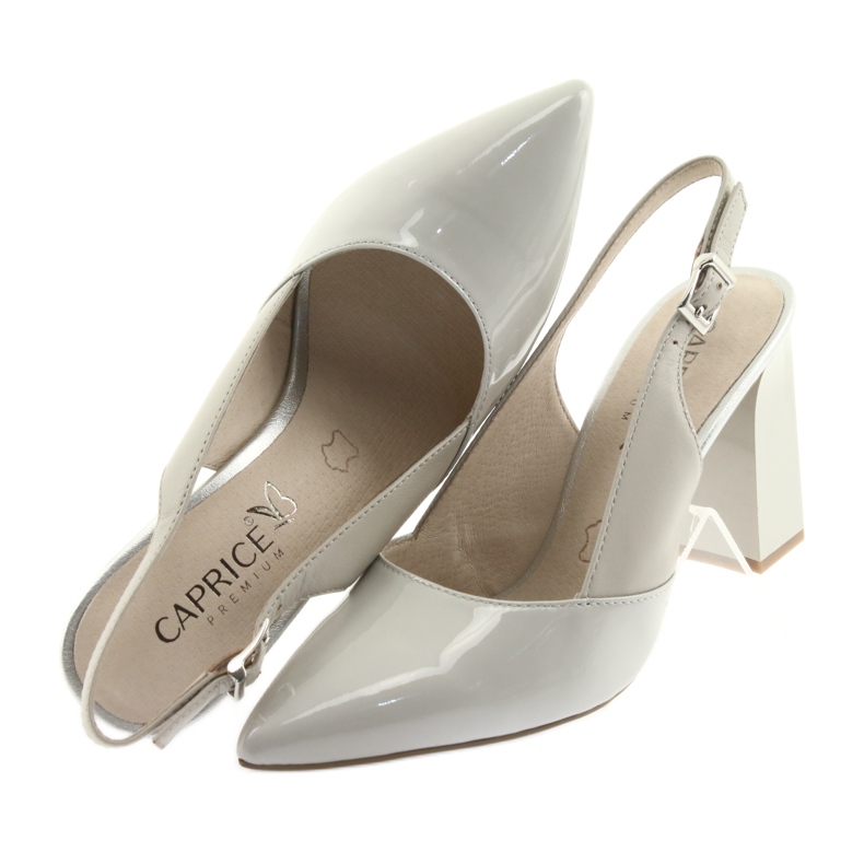 Sive ženske sandale na stupu Caprice 29604 siva 6