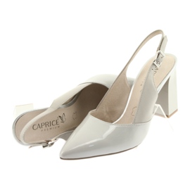 Sive ženske sandale na stupu Caprice 29604 siva 5