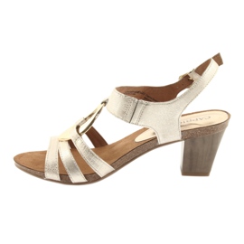 Caprice ženske sandale s ukrasom 28308 zlatni oval zlatna 2