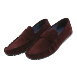 Nikopol Muške kožne Burgundy Loafers1688 crvena 3