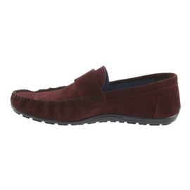 Nikopol Muške kožne Burgundy Loafers1688 crvena 2