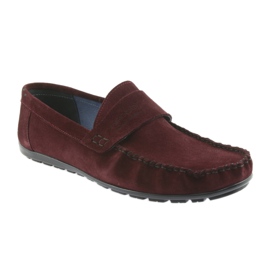 Nikopol Muške kožne Burgundy Loafers1688 crvena 1