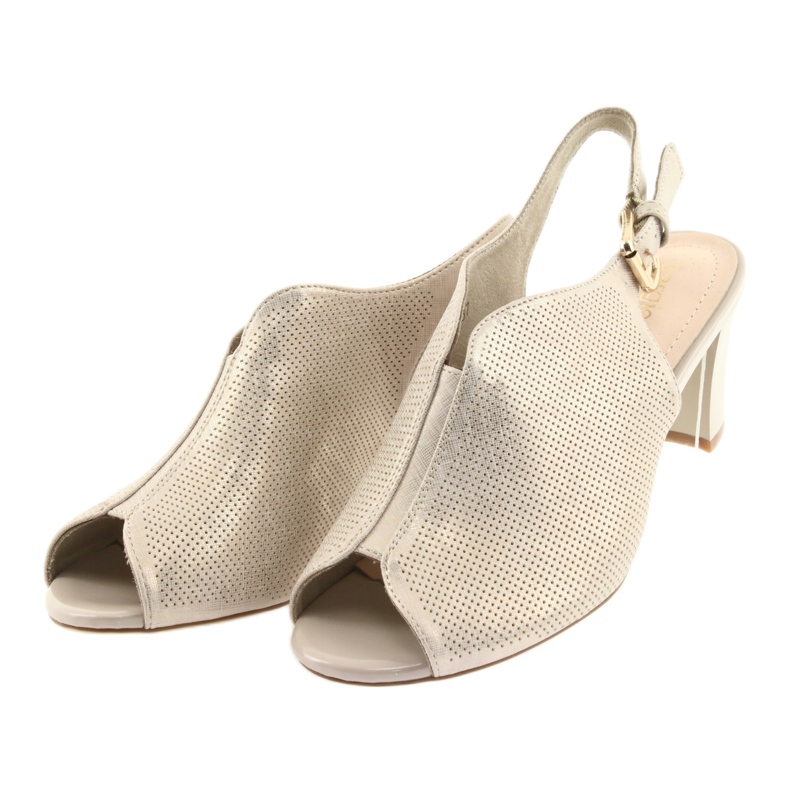 Sandale na stupu Sergio Leone 800 bež zlatna 3