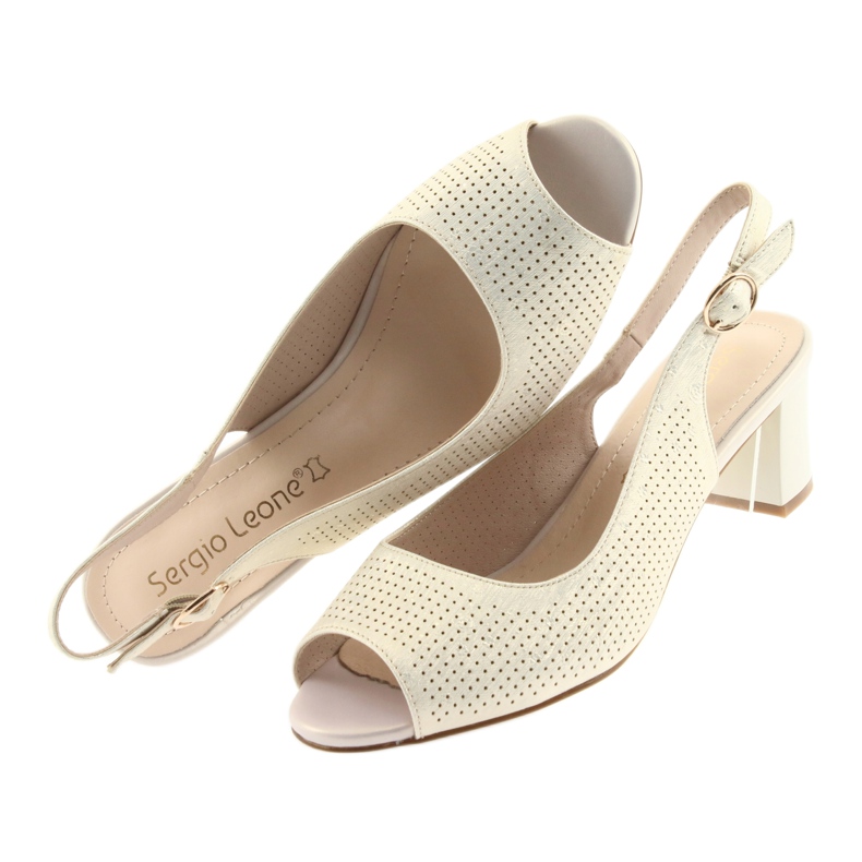 Sandale na postolju Sergio Leone 794 zlatne zlatni 5