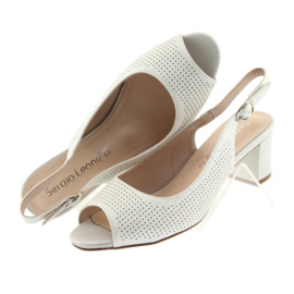 Sandale na stupu Sergio Leone 794 srebro siva 5