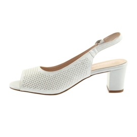 Sandale na stupu Sergio Leone 794 srebro siva 2