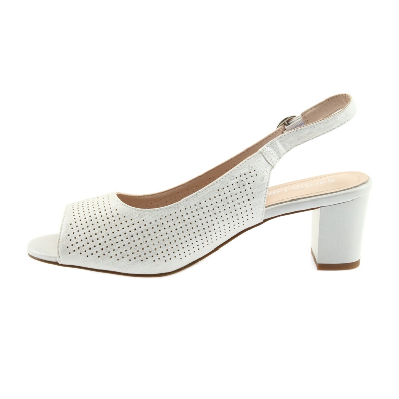 Sandale na stupu Sergio Leone 794 srebro siva 2