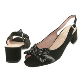 Mašne Sandale Filippo 788 crne / točkice bijela crna 4