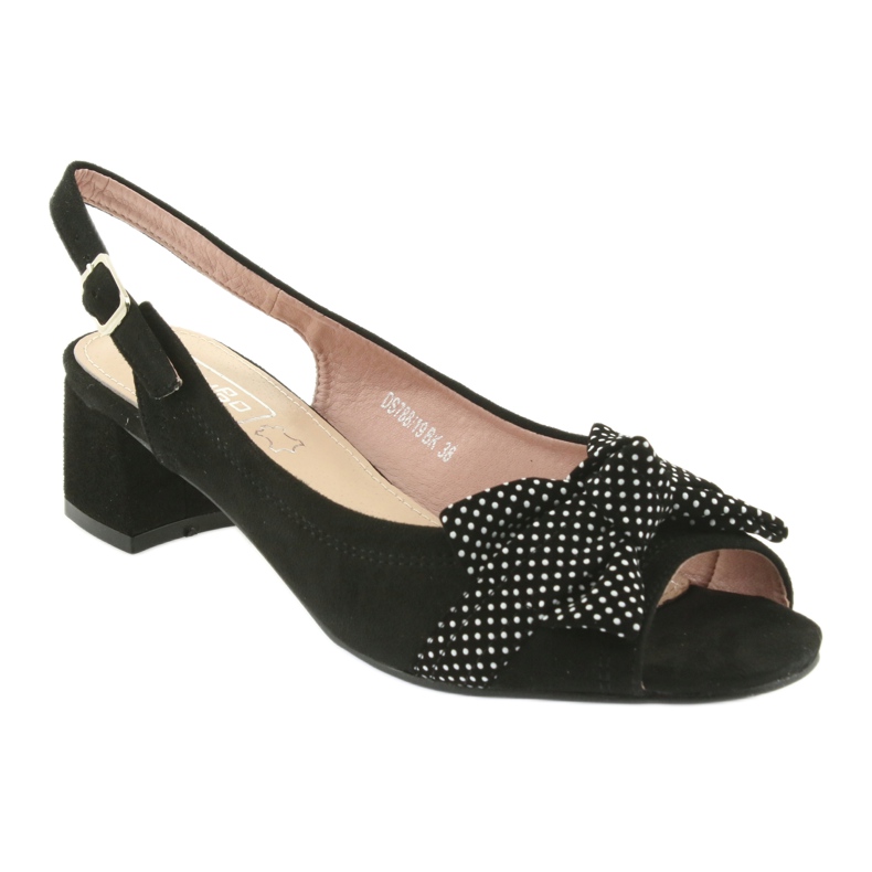 Mašne Sandale Filippo 788 crne / točkice bijela crna 1