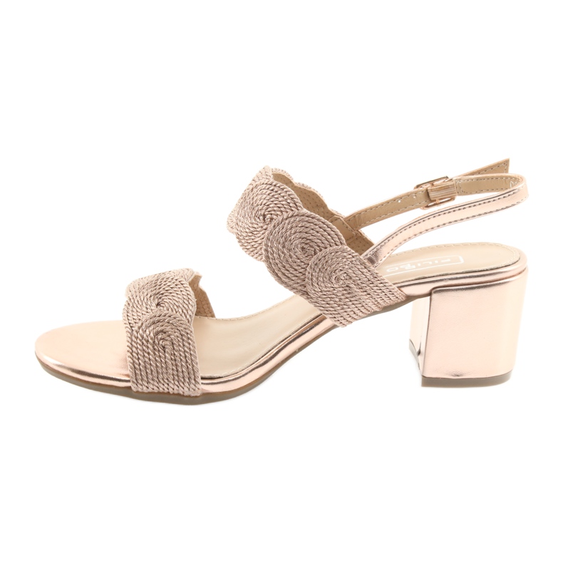 Sandale sa sutažom od zlatnog kabla Filippo 793 zlatna 2