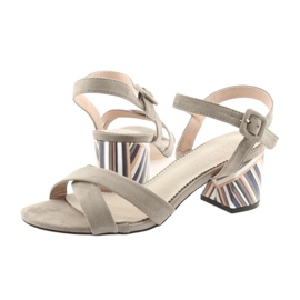 Dekorativna sandala peta Filippo 818 bež 4