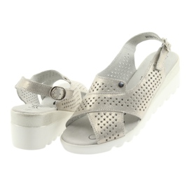 Zlatne ženske sandale na klin Filippo 729 zlatni 3