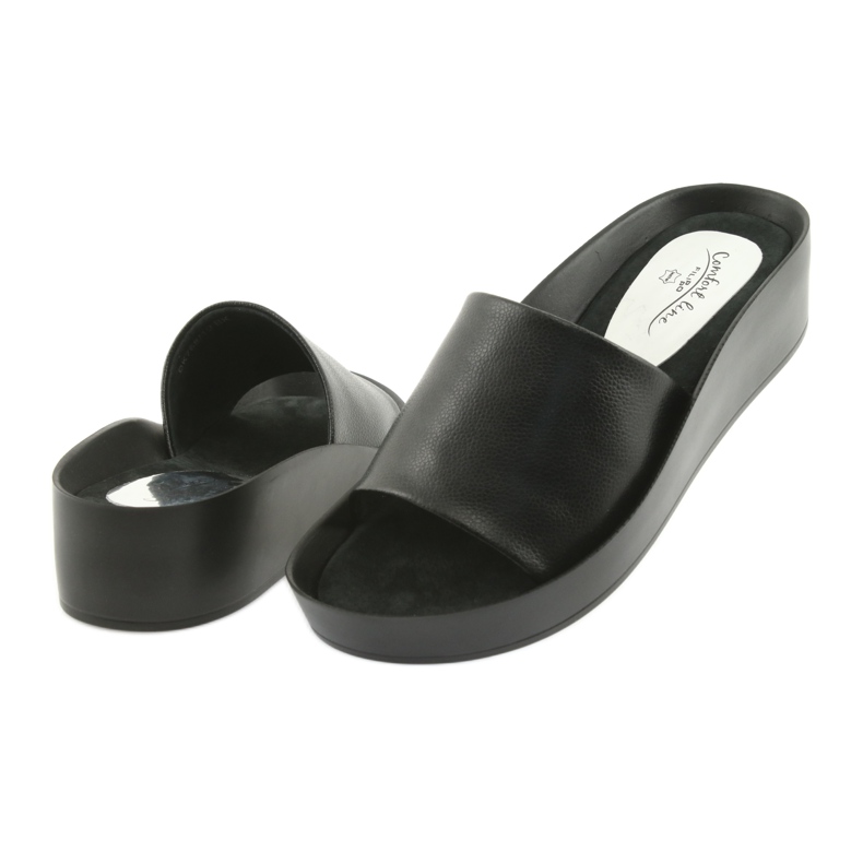 Crne profilirane papuče Filippo 768 crno 4