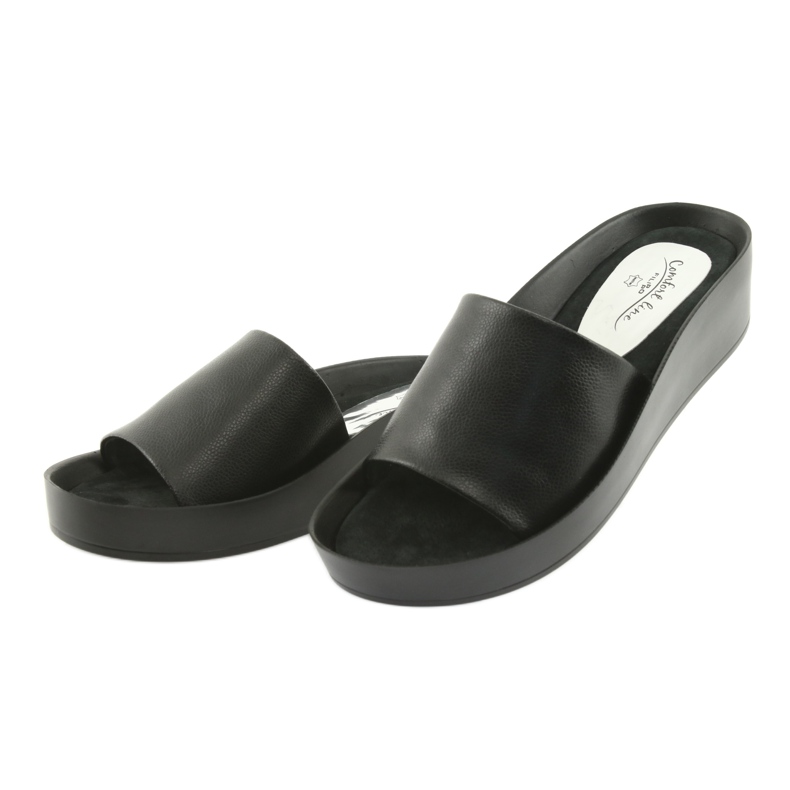 Crne profilirane papuče Filippo 768 crno 3