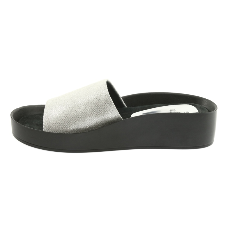 Srebrno profilirane papuče Filippo 768 siva 2