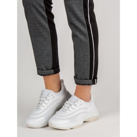 Sportske cipele na vezanje bijela 2