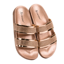 Seastar Zlatne papuče s kristalima zlatni 1