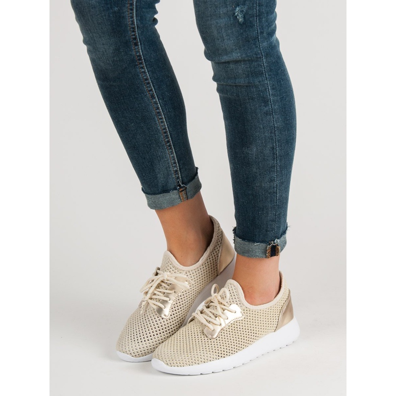 SHELOVET Mrežaste sportske cipele žuta boja 1