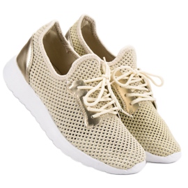 SHELOVET Mrežaste sportske cipele žuta boja 2