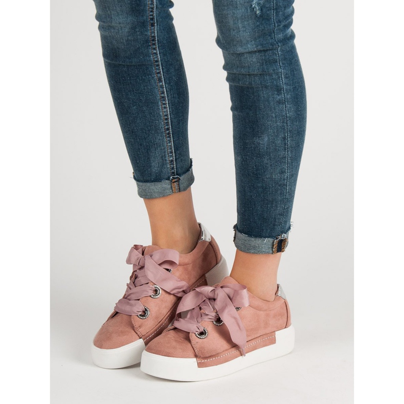 Belle Women Sportske cipele od antilopa ružičasta 1