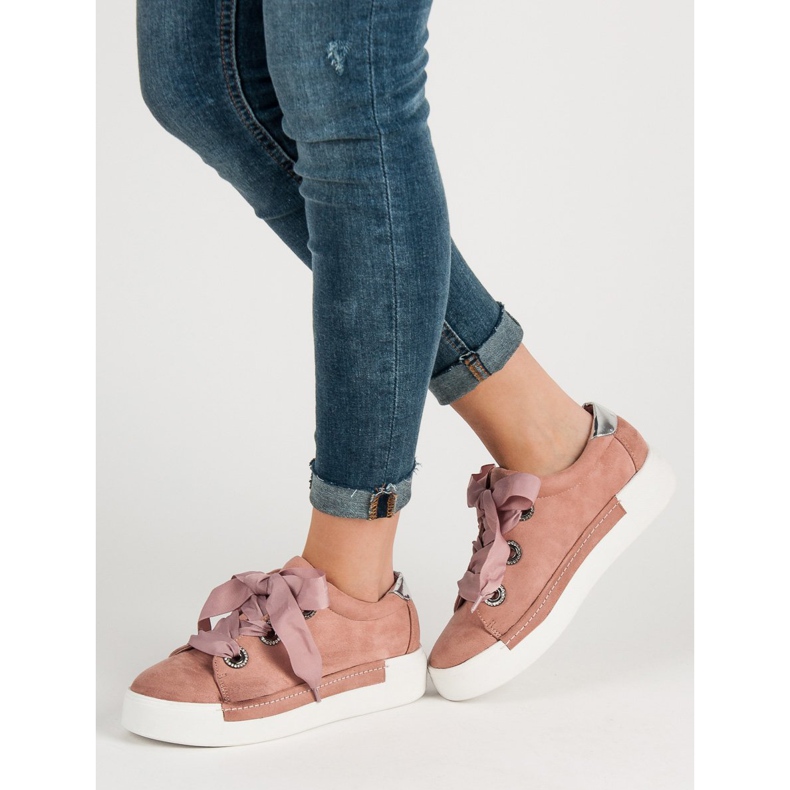 Belle Women Sportske cipele od antilopa ružičasta 2