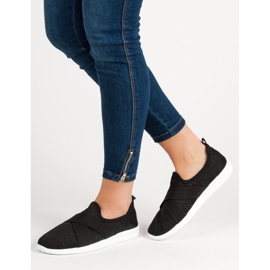 Ideal Shoes Klizne sportske cipele crna 2