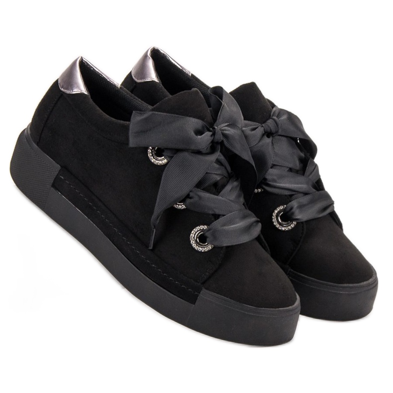 Belle Women Sportske cipele od antilopa crna 1