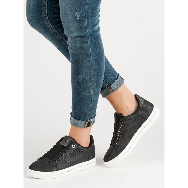 SHELOVET Crne sportske cipele crno 1