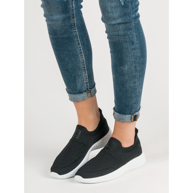 Weide Modna tekstilna obuća crno 1