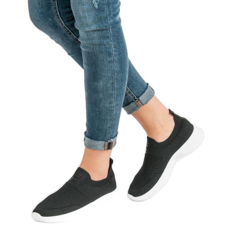 Weide Modna tekstilna obuća crna 2