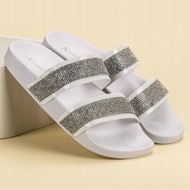 Seastar Bijele papuče s kristalima bijela višebojan 1