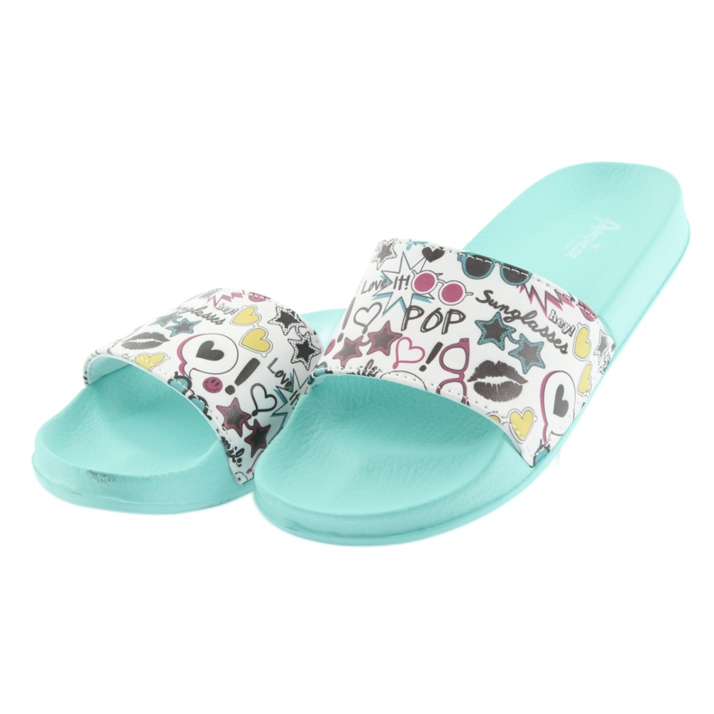 Papuče za sunčane naočale s profiliranim zelenim profilom American Club bijela crna zelena ružičasta 3