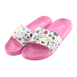 Papuče za sunčane naočale profilirane American Club roza bijela crna zelena žuta boja ružičasta 4