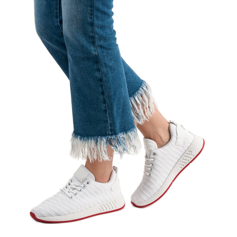 SHELOVET Modna tekstilna obuća bijela 2