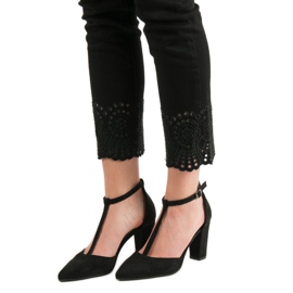 Primavera Crne pumpe na stupu crna 2