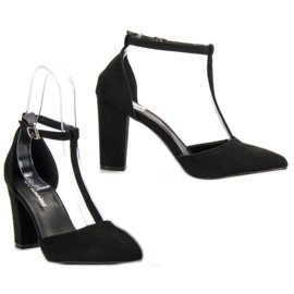 Primavera Crne pumpe na stupu crna 1